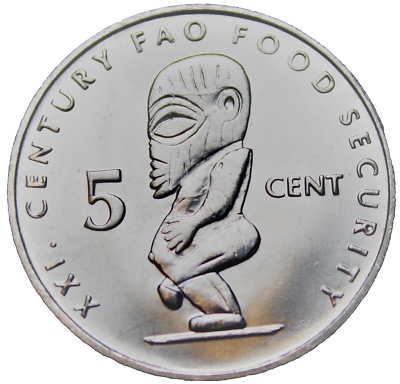 Cook Islands 2000 FAO 5 Cents~God Of Fertility~Tanagora~Free