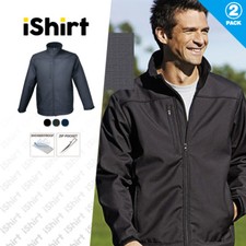 2PC X MENS SOFT SHELL JACKET WATERPROOF WINDPROOF SALES OFFICE WORKWEAR JACKET