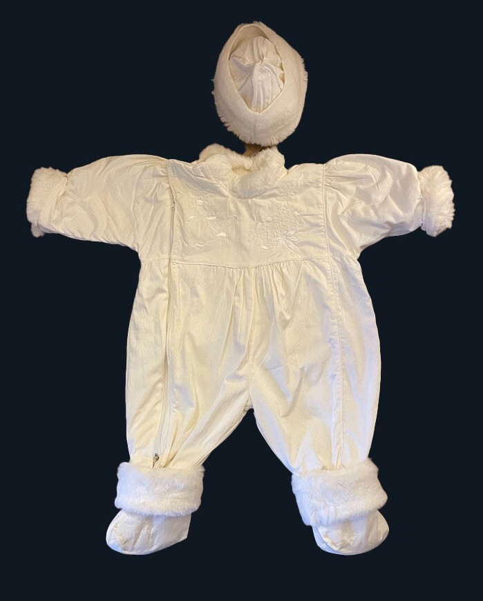 SAINT LAURENT Squisita tuta bambino vintage Yves St Laurent. Raro pezzo cimelio 0 6 mesi