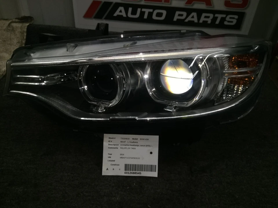Used Left Headlight Assembly fits: 2016 Bmw 428I w/adaptive headlamps xenon HID - Imagem 3 de 4