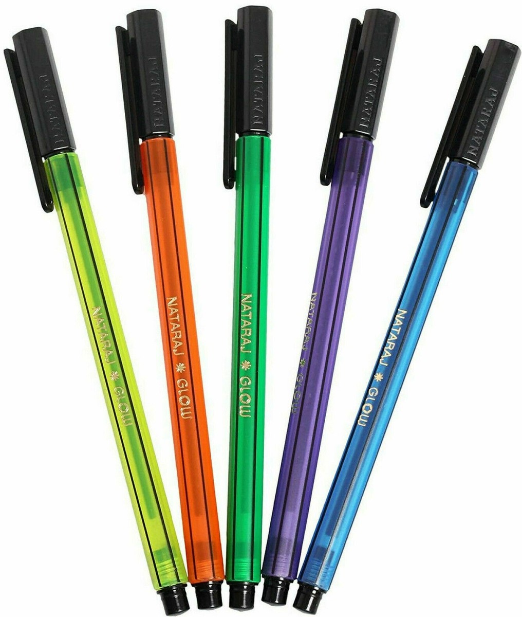 Nataraj Glow Ball Pen For Smooth Writing Pack Of 50 Free Ship