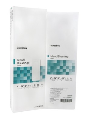 Adhesive Dressing McKesson 4 X 14 Inch Polypropylene Rayon Rectangle Box of 25