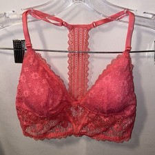 Victoria  s Secret Women S Bra Bralette Pink Lace Pull On Wireless