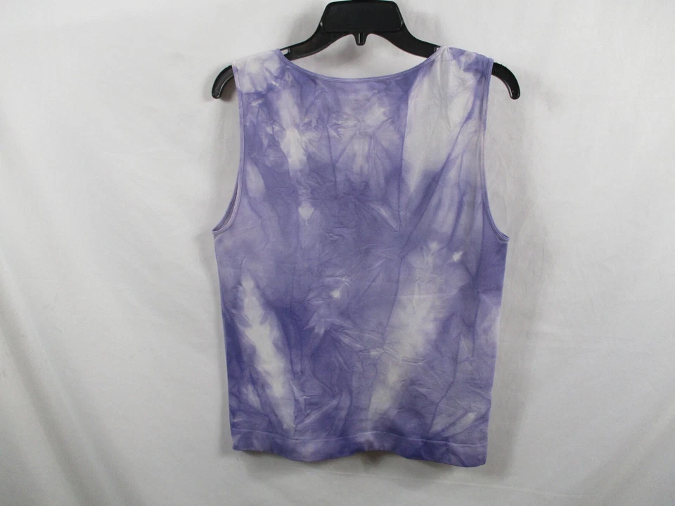 Camisa sin mangas deportiva Jockey para mujer XL púrpura cuello redondo tie dye atlética nailon Foto 4 de 4