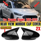Gloss Black For Hyundai Elantra 2017-2020 2019 side mirror cover trim mirror Cap