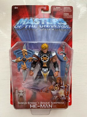 NEU UND ORIGINALVERPACKT MATTEL MOTU MASTERS OF THE UNIVERSE 200X SHIELD STRIKE HE-MAN ACTIONFIGUR