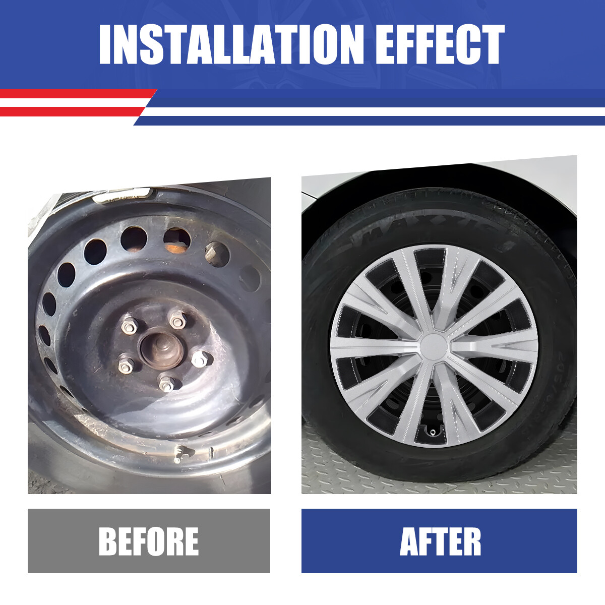 For 2018-2025 Toyota Camry/Hybrid 16" Hubcaps Wheel Rims Covers Snap On Set Of 4