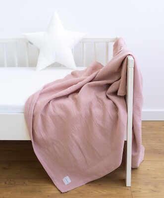 100% Baumwolle MUSSELIN Leicht Kühlende Sommerdecke Wickeldecke Babytuch Loolay