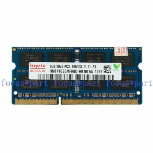 Computadora portátil Hynix 8 GB DDR3 1333Mhz PC3-10600S 204 pines So-dimm Memoria RAM 1,5v - Imagen 1 de 6