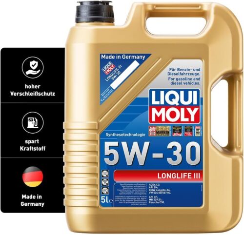 (7,79 EUR/L) Liqui Moly 20647 Motoröl, Öl, Longlife III 5W-30 5L VW BMW - Bild 1 von 1