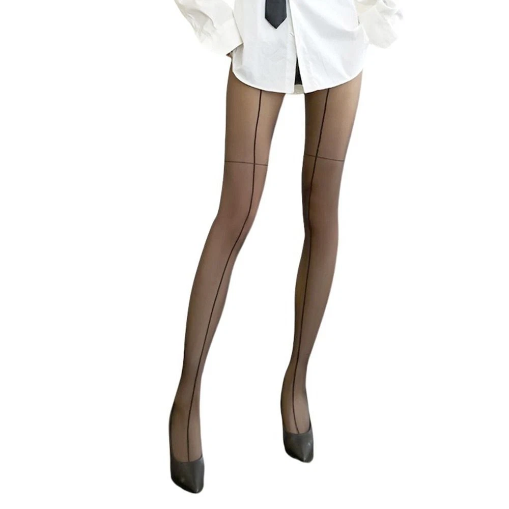 Black tights with line down back cheap