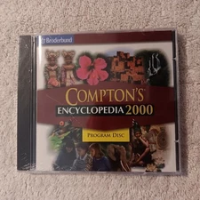 Compton'  Encyclopedia 2000 Program Disc by Broderbund CD for Windows 1999 New
