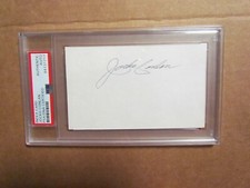 Jocko Conlan Signed Index Card PSA Cert Encapsulated 