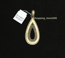 Lia Sophia "Luminous" Gold Tone w/Genuine Mother of Pearl Slide Pendant