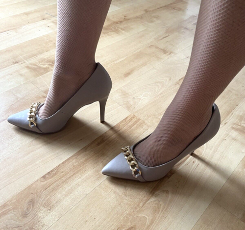 Zapatos de tacón alto sexy elegantes usados, talla 39, en nude/beige, de ensueño - Imagen 1 de 8