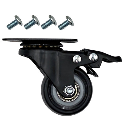 Electriduct 2  Heavy Duty Swivel Plate Caster Wheels with Brake