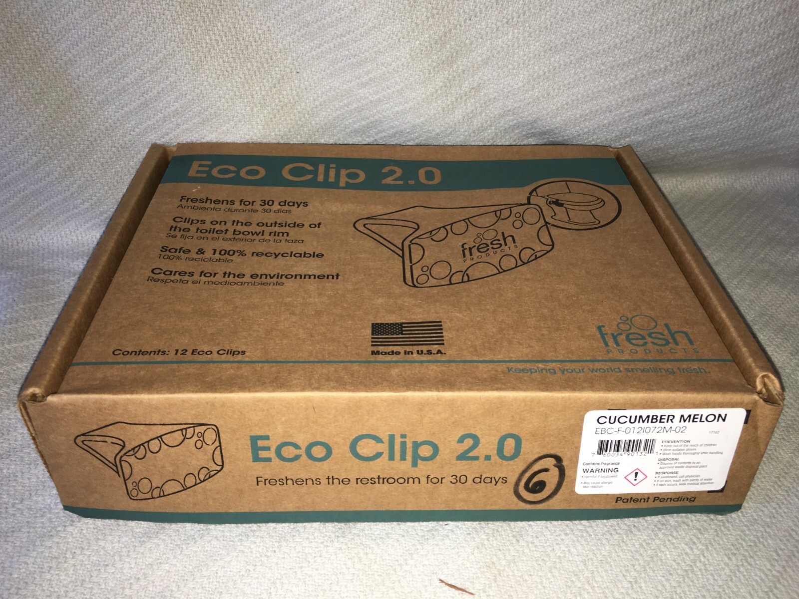 Box of 12 Fresh Eco Bowl-Clip - Cucumber Melon, Green | eBay
