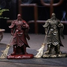Chinese Feng Shui Guan Gong Buddha Statue Bronze Handmade Resin Craft Home Decor