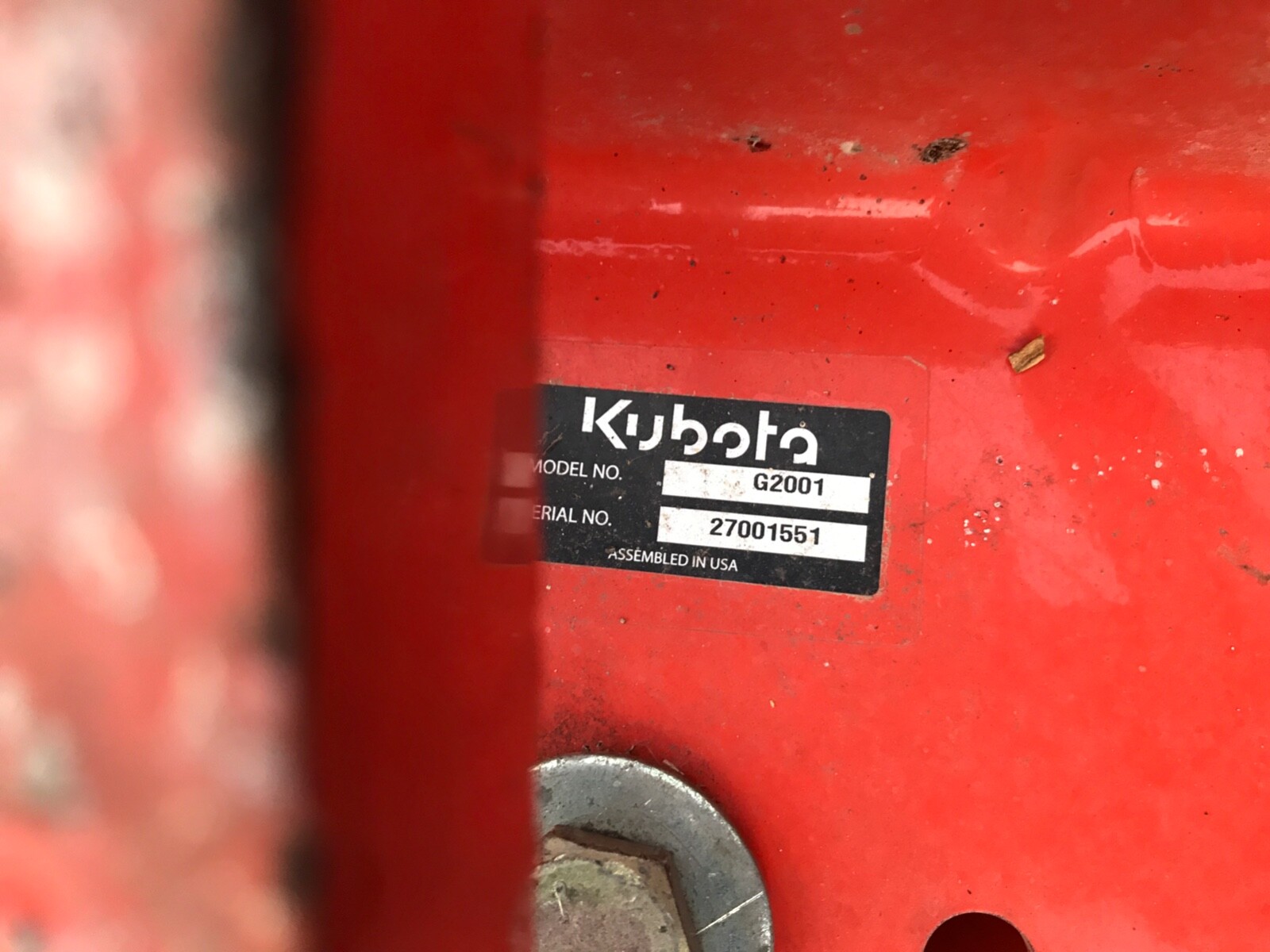 Kubota G1900 G1900S Tractor G2001 48" Front Blade / Plow Assembly eBay