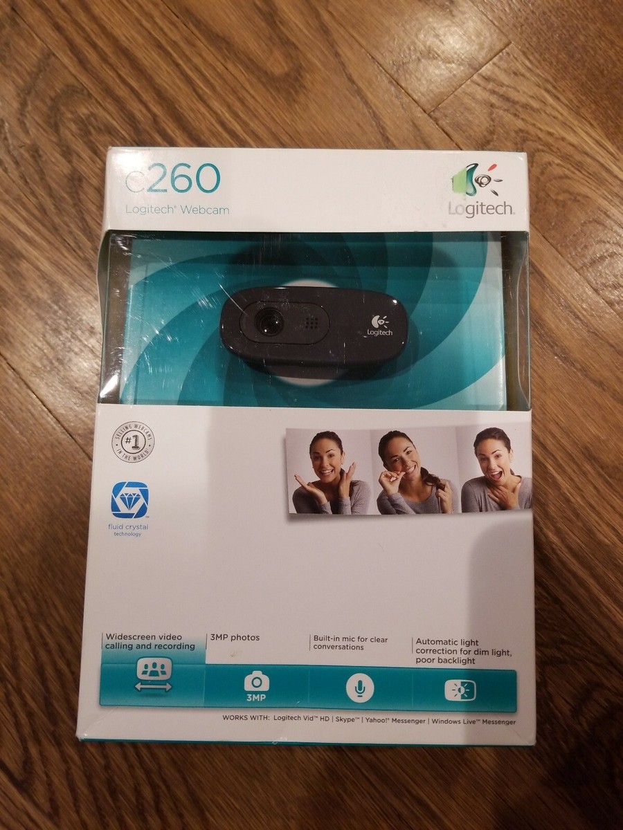 Logitech Webcam C260 Video Calling Recording Wide Screen Skype