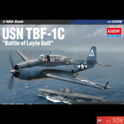 Academy 1/48 USN TBF-1C ''Battle of Leyte Gulf'' US Bomber Plastic model kit 12340