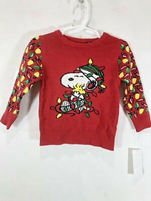 Peanuts Snoopy Christmas Infant Sweater Baby Snoop & Woodstock ...
