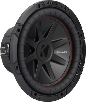 #ad #ad KICKER 10 inch CompVR 4 Ohm DVC Subwoofer 52CVR104 – 750W Peak Bass Power $99.60