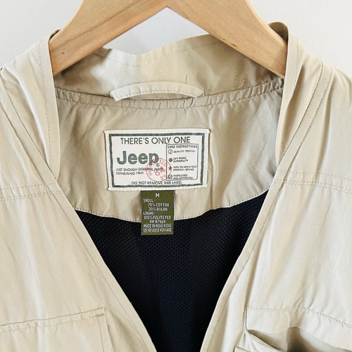 Jeep Mens Utility Vest Canvas Sleeveless Mesh Lined Full Zip Fishing Outdoor - Picture 7 of 9