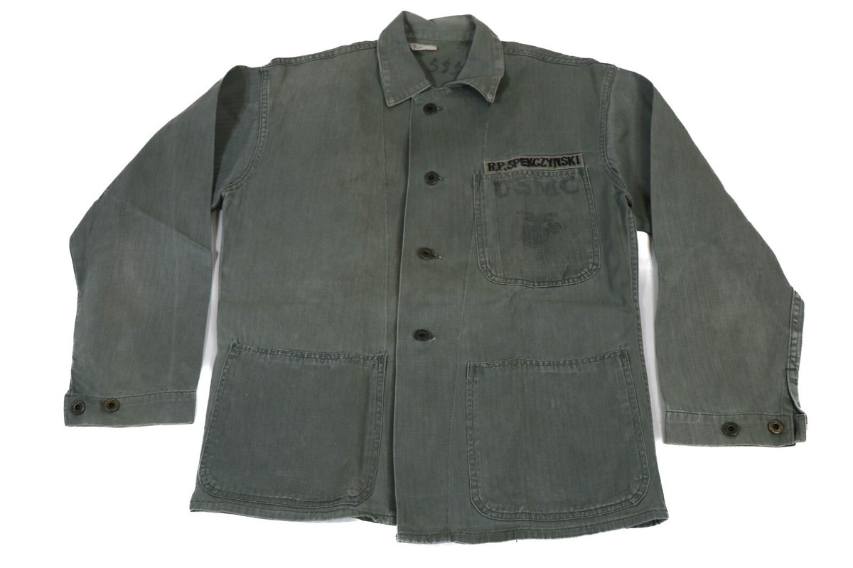 Authentic US WWII Marine Corp P41 HBT Jacket USMC WW2 Authentic US WWII Marine Corp P41 HBT Jacket USMC WW2