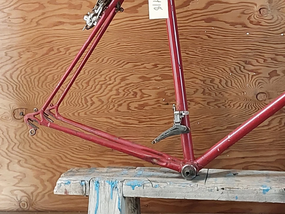 Juego de cuadro de bicicleta de carretera Lygie Professional 1968 64 cm XXX-grande acero cromado con orejetas Foto 3 de 4