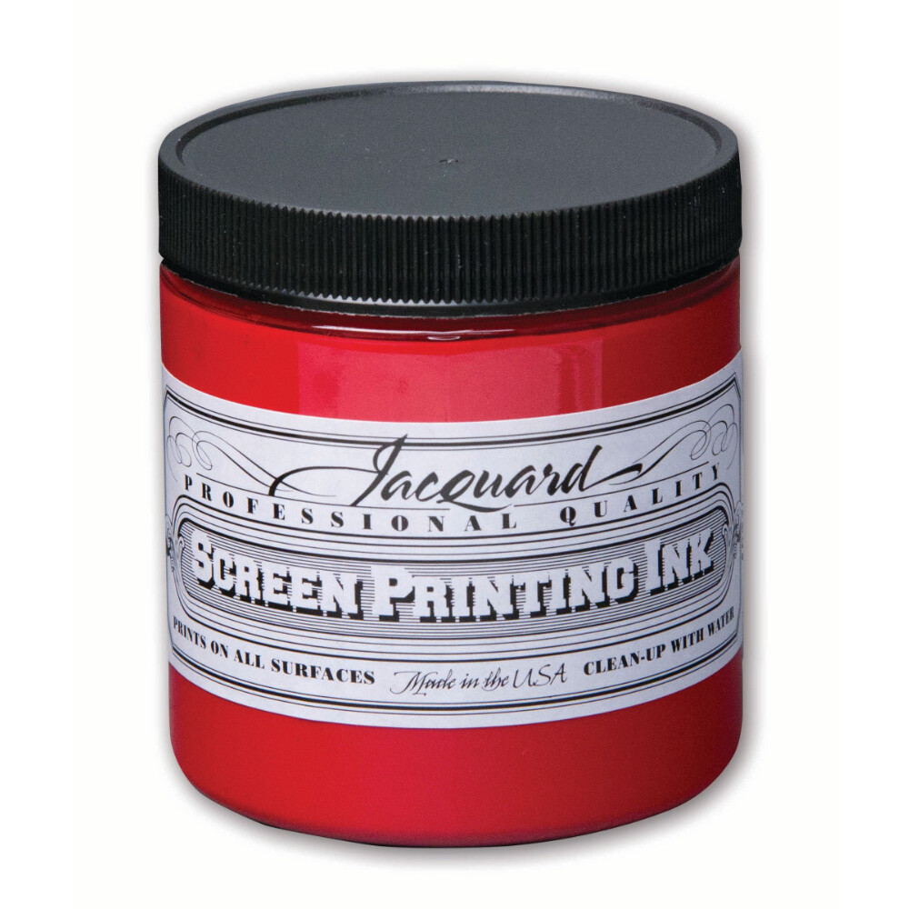 Professional Screen Printing Ink Jacquard Opaque Red - Water Based 227 grams