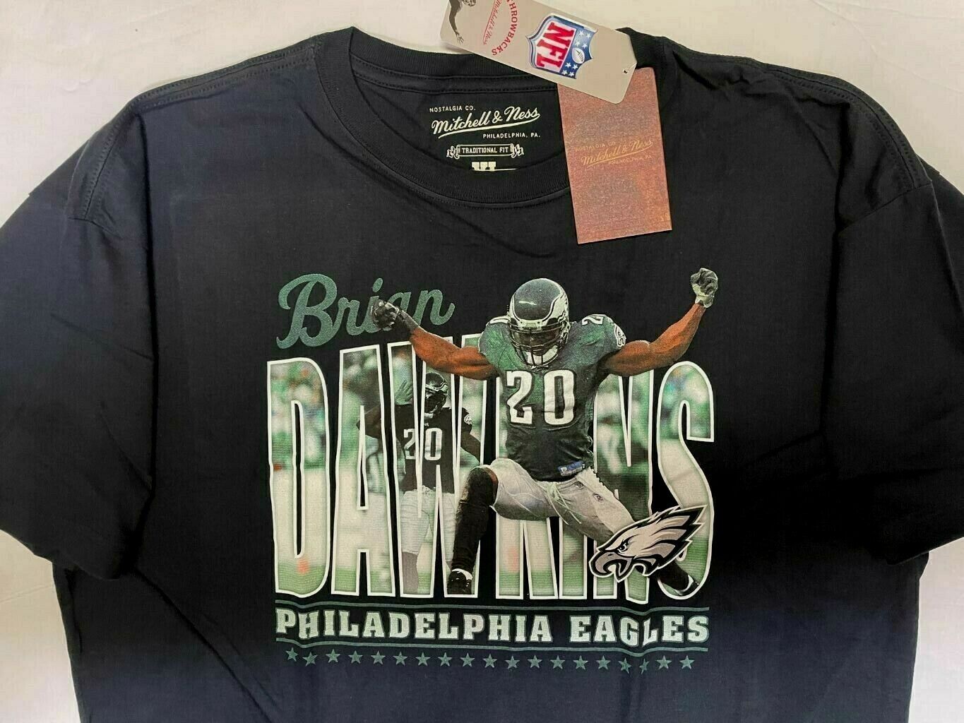 Brian Dawkins Mitchell & Ness Philadelphia Eagles NFL Men's T-Shirt New Pick