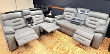 Chelsea Fabric Electric Recliner Sofa 3+2 Seater-Cooling CupHolder-Bluetooth-USB