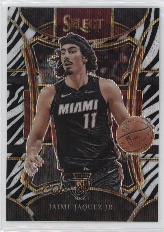 2023-24 Panini Select Mezzanine Level Zebra Prizm Jaime Jaquez Jr #302 rf2