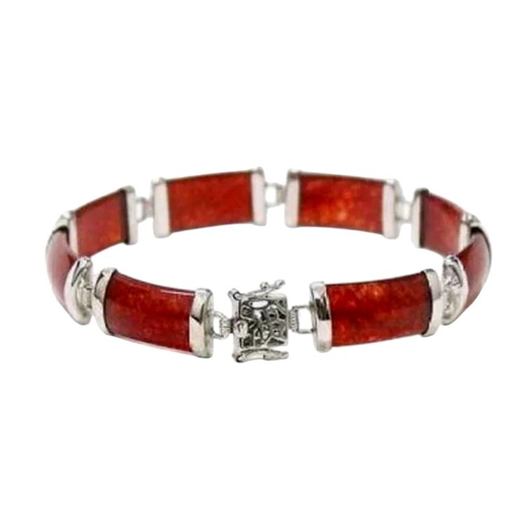 Bracelet en cornaline et argent 925 pour femme modèle Élisa