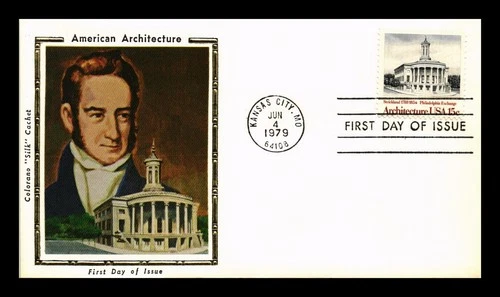 US COVER PHILADELPHIA EXCHANGE AMERICAN ARCHITECTURE FDC COLORANO SILK CACHET