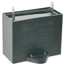 C61P2 Capacitor 10uF 300VAC 50/60Hz 10000AFC for Motor and Pump Start Capacitor