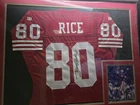 Jerry Rice Signed San Francisco 49ers #80 Football Jersey Framed Display