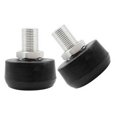 2Pcs Adjustable Rubber Roller Skate Toe Stoppers Durable Brake Accessories Black