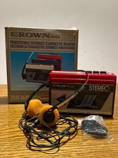 Crown CS-11 Personal Stereo Cassette Player, TESTED-WORKING, Vintage Japan 80's