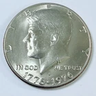 1976 D Kennedy Bicentennial Half Dollar Uncirculated Clad 50c Coin #7594