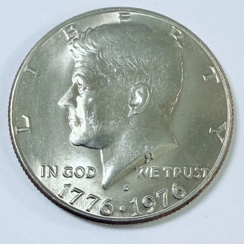1976 D Kennedy Bicentennial Half Dollar Uncirculated Clad 50c Coin #7594
