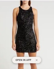 Abound Sequin Minidress NWOT Black XXS