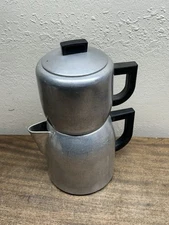 Vintage ~Kitchen Craft ~Double Pot Drip Coffee Maker~ 8-9 Cups Stove Top