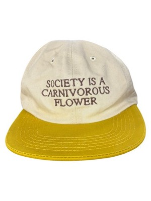 Pleasures Reversible Carnivore Hat Embroidered Logo Cap Mustard Yellow