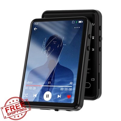 Tengsen MP3 Player 64GB Bluetooth 5.3 Speaker FM Radio E-Book Touch Black