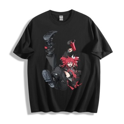 Dynamic Shout Kasane Teto T-Shirt - Red-Black Armor Design Unisex Tee