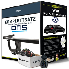 Für VW Polo Fliessheck Typ 6R,6C Anhängerkupplung starr +eSatz 7pol 14- NEU