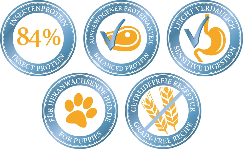 Bellfor Hypoallergen Hunde Trockenfutter für Welpen mit Insektenprotein 2,5 kg - Bild 3 von 4