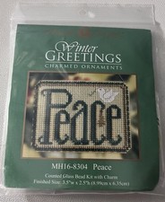 Mill Hill Winter Greetings Charmed Ornament Glass Bead Kit  Peace  MH16-8304